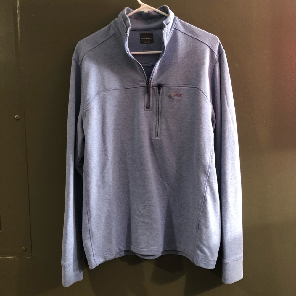 Greg Norman 1/2 Zip Tasso Elba Blue Size M